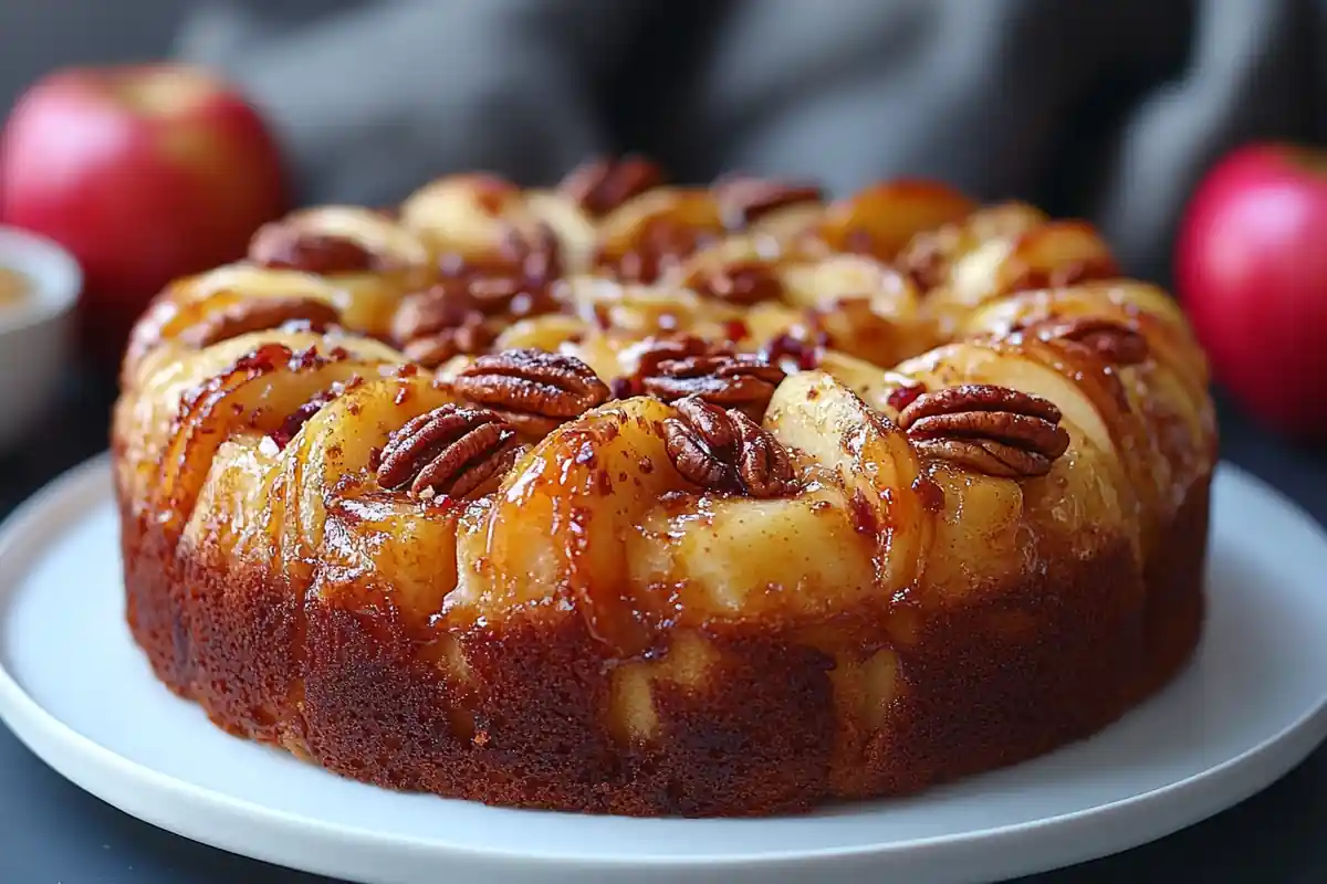 Naturally delicious apple fritter cake.