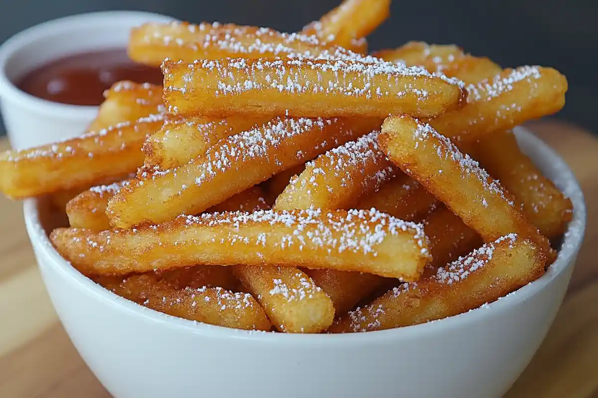 Delicious funnel cake fries