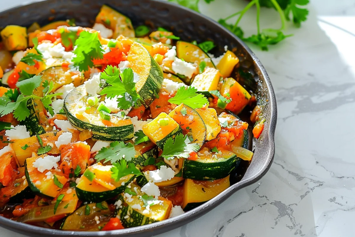 Fresh Mexican squash ready to be cooked.