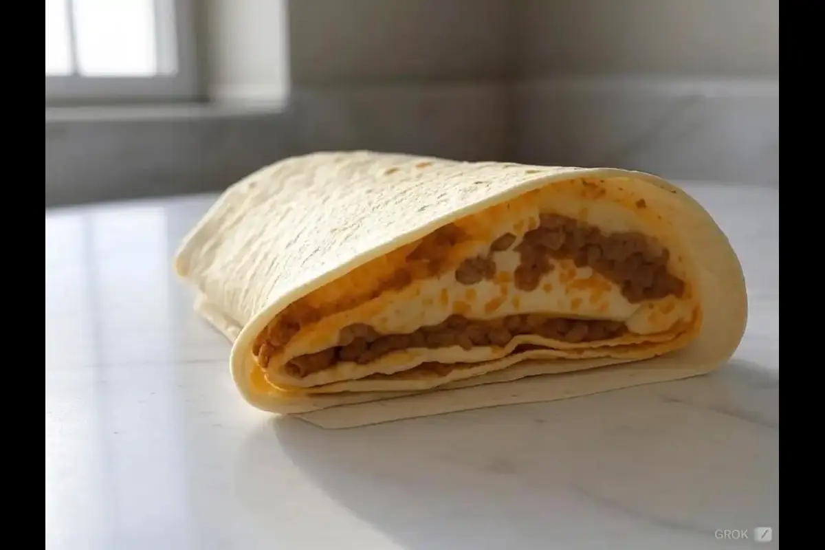 A delicious baleada, a traditional Honduran dish.