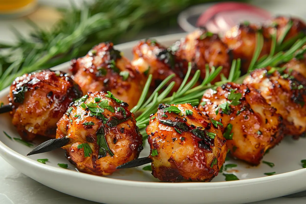 Crispy chicken lollipop on a plate.